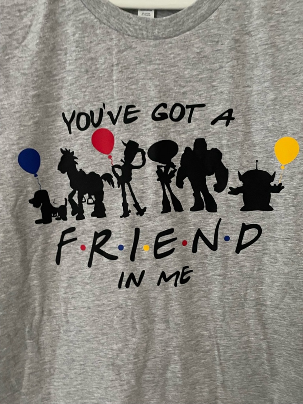 Toy Story Gray 'You've Got a Friend in Me' Toy Silhouette Graphic Tee - Picture 2 of 4
